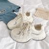 Sapatos com Calças de Perna Larga Sola Grossa Sapatos Brancos tênis Trendy Verão Sapatos Femininos Torre Shoes Sapatos de Malha Respirável Femininos