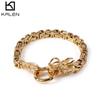 Fábrica en stock directo Moda europea y americana dominante pulsera para hombre personalidad viento nacional pulsera de acero inoxidable