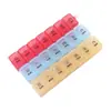Caja de pastillas mini creativa de 7 compartimentos de plástico sub-empaque pastillas siete días a la semana pastillas para el cuidado de la salud caja de almacenamiento portátil caja de medicamentos