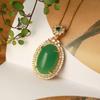 Atacado de fábrica natural Xinjiang Jade Branco Jade dourado embutido Ping An marca estilo nacional Dongling pingente de jade pode passar a base