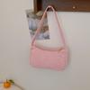 Color sólido moda simple 2024 primavera estilo occidental nuevo este año popular pana axila hombro bandolera Bolso cuadrado pequeño para mujer