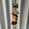 Muñeca de Cáscara de Fruta Producto Terminado, Colgante Carrillón de Viento de Cáscara de Fruta, Muñeca de Vaina de Frijol Artesanía Terminada, Colgante Hecho a Mano Lindo-Feo