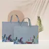 Sacola de Presente Personalizada Laminada Não Tecida para Loja de Roupas Sacola de Compras Sacola com Logo Impermeável Ecológica Bolsa de Mão