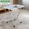 Mesa de comedor plegable, mesa de comedor simple para el hogar, mesa cuadrada pequeña, para alquiler, venta ambulante, simple y portátil.