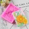 P1628 novo estilo flores e plantas margarida crisântemo listagem gesso listagem molde de silicone pingente de pedra perfumada molde de silicone