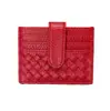 Cartera de Tarjetas Tejida Ultra Delgada de Moda Color Sólido Ranura para Tarjeta de Identificación Portafolio Ranura para ID Almacenamiento Bolsa Pequeña Portafolio de Tarjetas Portátil