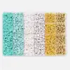 Kit de fabricação de pulseiras de argila de 24 grades transfronteiriças europeias e americanas Kit de fabricação de pulseiras de contas coloridas de 3 mm e 23 cores Kit de joias faça você mesmo