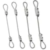 Dispositivo de Trava de Fio Ajustável Vertical de Furo Duplo para Cabo de Aço de 1,5~4mm, Dispositivo de Suspensão de Fio para Pinturas, Trava de Clipe de Suspensão de Fio