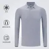 Camisa tipo polo de manga larga con solapa para otoño e invierno, camiseta con estampado, decoración, conjunto de uniforme de trabajo, ropa de trabajo, camiseta publicitaria con bordado L