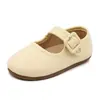 Nuevos Zapatos de Cuero para Niños Primavera y Verano 2023, Zapatos de Princesa de Suela Blanda Color Caramelo, Lindos Zapatos para Niñas Estilo Coreano, Suministro Directo del Fabricante