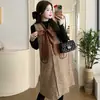 Vestido de Maternidad Engrosado 2024 Otoño e Invierno Nuevo Estilo Francés Elegante Holgado Adelgazante Vestido Camiseta para Embarazo