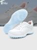 Zapatos de golf para mujer estilo coreano zapatilla sin cordones antideslizantes impermeables con clavos fijos zapatos de golf zapatos de mujer