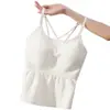 Sutiã sem costas de tecido listrado tridimensional para meninas, modelador com bojos, camisola anti-exposição, sutiã integrado sem costura