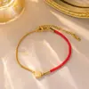 Pulsera Antidescolorante 2024 Nueva Moda Japonesa y Coreana Pulseras de Acero de Titanio de Lujo Ligero Fabricante Venta al por Mayor