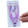 Nuevo Collar Sanli Morado Negro Kuromi Amor Niños Regalo Pequeño Niñas Joyería Linda Accesorios de Ropa