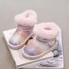 Botas de Nieve Cálidas Forradas de Polar Casuales hasta Media Pantorrilla para Niñas 2025 Invierno Añaden Polar Moda Peluda Infantil Botas Versátiles