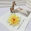 Flor Artificial 12cm Crisântemo Chama Flor Falsa High-End Realista Decoração de Casa Arranjo de Cena com Flor Artificial Material DIY
