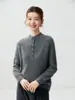 Suéter de cashmere gola alta para mulheres, novo suéter de tricô grosso de corte solto, top de cashmere modelador, segunda pele