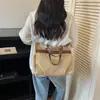 Bolso bandolera sencillo, bolso de mano casual versátil, bolso de lona para mujer de un solo hombro para el trabajo, nuevo modelo de gran capacidad 2026