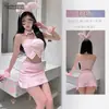 Atuendo de chica popular inspirado en las influencers de moda: conjunto de dos piezas: top strapless de doble botonadura entallado a la cintura y minifalda plisada anti-exposición