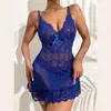 Comercio Exterior Europeo y Americano Transfronterizo Tallas Grandes Nuevo 2024 Conjunto de Pijama Sexi de Encaje Transparente Erótico para Mujer Seductor