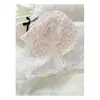 Lenço Triangular de Renda Estilo Francês Flor Bege Estilo Ocidental Lenço Decorativo para Cabeça Tira para Cabelo Tira para Bolsa Pequena Lenço Joker