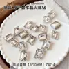 Pedras de Strass Brancas de Alta Qualidade para Nail Art, Alternativa Brilhante ao K9, Strass Multifacetados Transparentes em Formato de Coração Irregular, Quadrado, Cubo de Açúcar, com Ponta para Decorações de Unhas