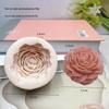 Grande tamanho pequeno Peony Flower Aromaterapia Vela Silicone Molde Peônia Flor Fold Açúcar Bolo de chocolate Decoração Molde de silicone