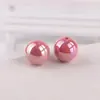 Cuentas Perforadas de Color Sólido Galvanizado Color Mágico AB Agujero Recto Cuentas Redondas Pulsera DIY Cadena de Teléfono Móvil Accesorios de Joyería Acrílicos