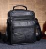 Nova Bolsa Transfronteiriça Multifuncional Casual Masculina em Couro Genuíno Estilo Coreano Bolsa de Ombro Bolsa Transversal para Negócios Fornecimento Direto de Fábrica