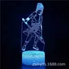 Luz de Noche de Personaje de Naruto, Atmósfera Colorida, Adorno de Lámpara con Diseño de Naruto Uzumaki, Regalo para Niños, Suministro Exclusivo Transfronterizo