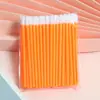 Cepillo de labios desechable de mango hueco con diseño angulado flocado, cepillo para máscara de pestañas que no suelta pelusa, venta al por mayor de fabricante