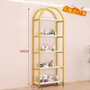 Estante de exhibición de hierro forjado de lujo ligero, vitrina de exhibición para arte de uñas, estante de productos multifuncional, vitrina de salón de belleza, estante de almacenamiento y otros artículos