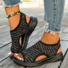 Nuevas Sandalias de Mujer Talla Grande Transfronterizas Verano 2026, Zapatillas de Malla Suave Casual con Punta Abierta para Mujer, Sandalias Resistentes al Desgaste