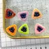 Brinquedo de Comida Simulada Pizza de Mirtilo Acessórios de Resina DIY Cola de Creme Caseira Enfeites de Presilha Materiais para Fivela de Sapato Crocs