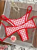 Conjunto Nuevo Estilo Europeo y Americano 2026 Bikini Atrevido de Cuadros Rojos y Blancos Ropa de Baño Transfronteriza Comercio Exterior en Stock