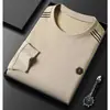 Sudadera de cuello redondo para hombre 2026 de Comercio Exterior, Nueva camiseta de manga larga para hombre de primavera y otoño, Ropa para hombre de manga larga moderna de alta gama