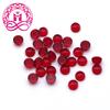 Precio de fábrica al por mayor, piedra desnuda de vidrio rojo plano y redondo, tamaño 3 mm ~ 6 mm