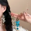 Estilo Étnico Flor Concha Borla Gancho de Oreja Bohemio Pendientes de Vacaciones Lujo Ligero Moda de Gama Alta Pendientes Retro