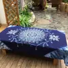 Toalha de mesa tradicional tie-dye de Zhoucheng, Dali, Yunnan, toalha de mesa de centro, tecido de parede tie-dye feito à mão, tecido de decoração de casa étnica