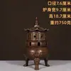 Quemador de Incienso de Cobre Puro, Quemador de Incienso Torre de Dragón, Quemador de Incienso Bagua, Portaincienso para el Hogar, Regalo Artesanal de Escultura de Cobre, Quemador de Tres Patas Estilo Antiguo