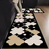 Felpudo de cocina de lujo retro, felpudo de tierra de diatomeas estilo europeo absorbente de agua y aceite, tira larga especializada, felpudo resistente a la suciedad y lavable