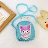 Accesorios para Exteriores de Jardín de Niñas Lentejuelas Estilo Occidental Dulce Monedero para Snacks Caricatura Lindo Bolso de Hombro Bolso Cruzado