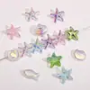 Electrochapado de Vidrio Estrella de Mar Ab Starfish Cuentas Concha Pez Pequeño Cuentas Sueltas Pulsera de Cuentas para Manualidades DIY Pulsera Collar Material para Joyería