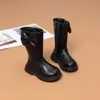 Botas Altas Estilo Británico para Niñas 2026 Otoño/Invierno Nuevo Estilo Niña Pequeña Elegante Moño Princesa Forradas de Felpa Botas Cálidas
