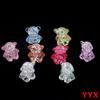 Cuentas acrílicas con forma de estrella y agujero recto, con forma de lazo, para bricolaje, para cadena de teléfono móvil, accesorios con cuentas