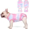 Traje de recuperación para perros, traje quirúrgico, mono suave de esterilización para mascotas, previene que las mascotas se laman y rasquen las heridas, camiseta de recuperación