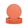 Porta-copos Criativo de Couro PU Spot Exquisito Tapete de Chá com Isolamento Térmico Porta-copos Quadrado de Couro Conjunto de Presentes Promocionais