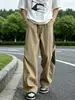 Pantalones cargo de estilo americano con bloques de color para hombre, nueva colección de otoño, corte holgado, talla grande, pierna ancha, pantalones casuales de trabajo