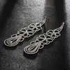Pendientes Exagerados de Marca Grande Europeos y Americanos Pendientes Largos de Pedrería de Lujo Accesorios de Pendientes de Personalidad para Mujer Sexy para Discoteca E530